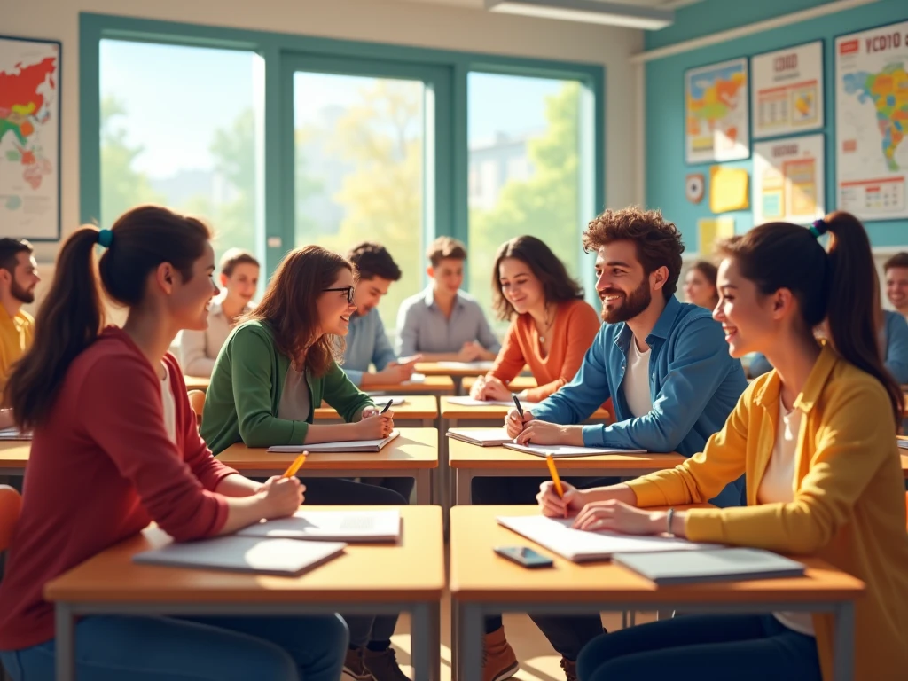 Language classroom at Chalvornthap